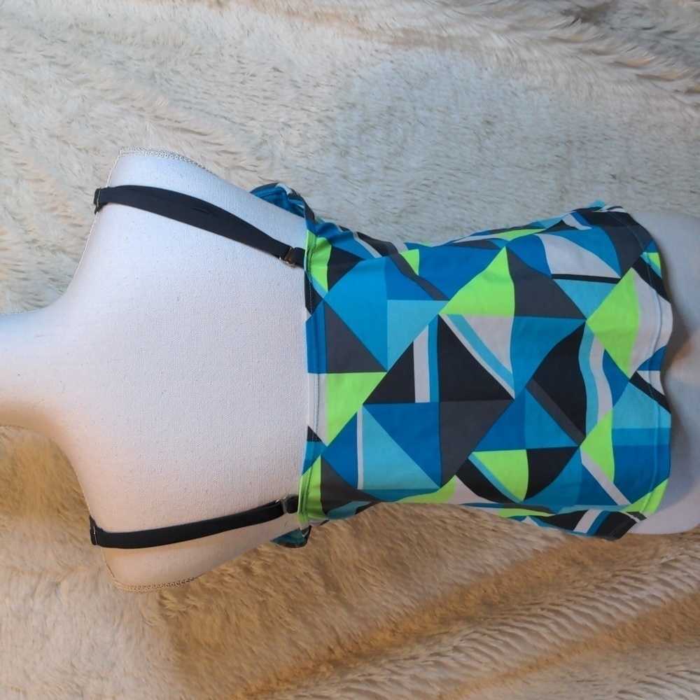 Free Country Tankini Slimming Swim Top XL - Picture 5 of 11